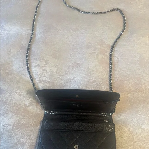 CHANEL Black Quilted Leather Wristlet - Picture 4 of 7